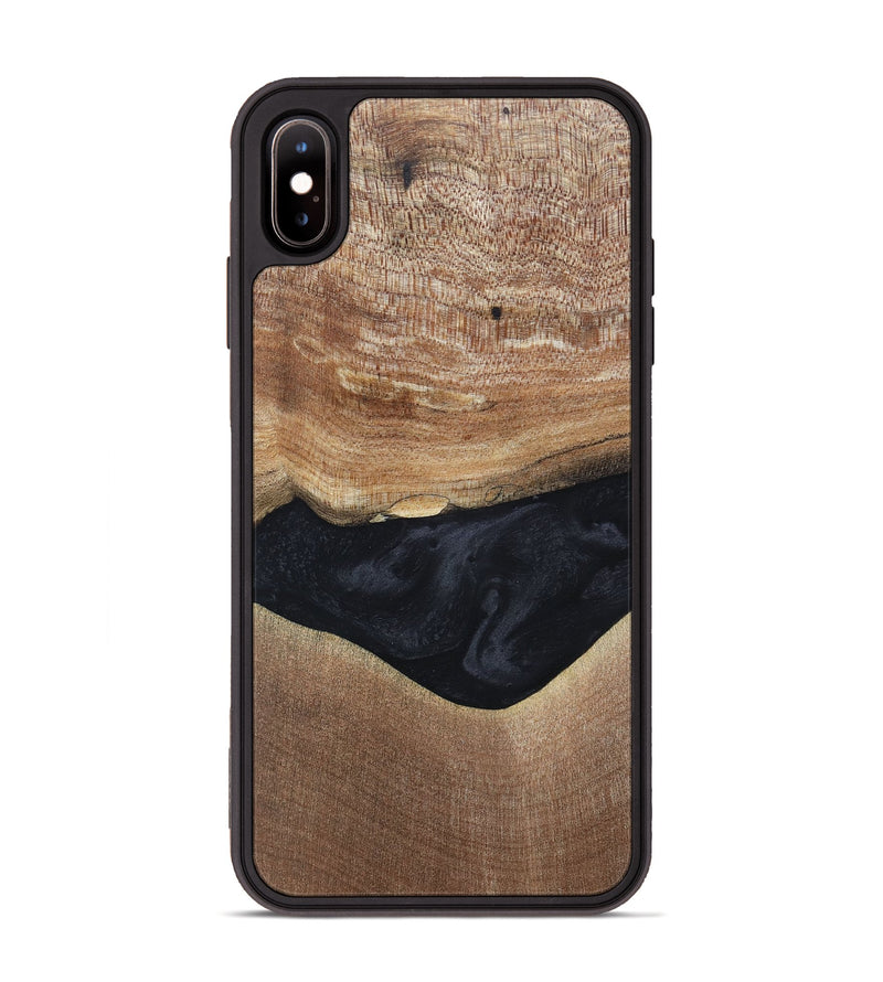 iPhone Xs Max Wood+Resin Phone Case - Lyric (Pure Black, 697055)