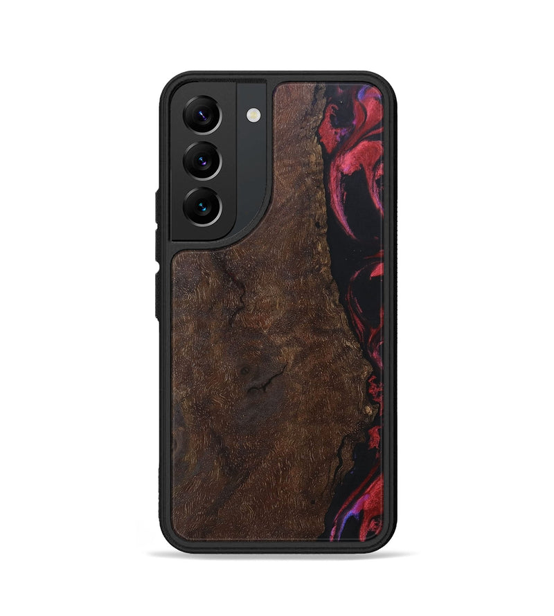 Galaxy S22 Wood+Resin Phone Case - Clint (Red, 697065)