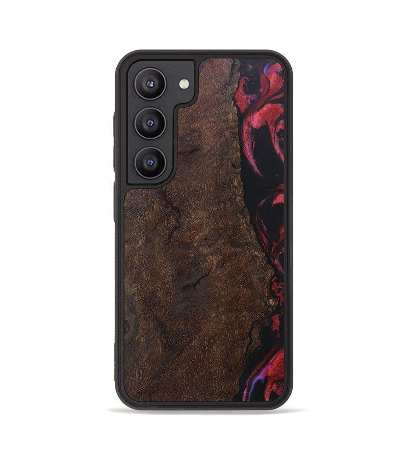 Galaxy S23 Wood+Resin Phone Case - Clint (Red, 697065)