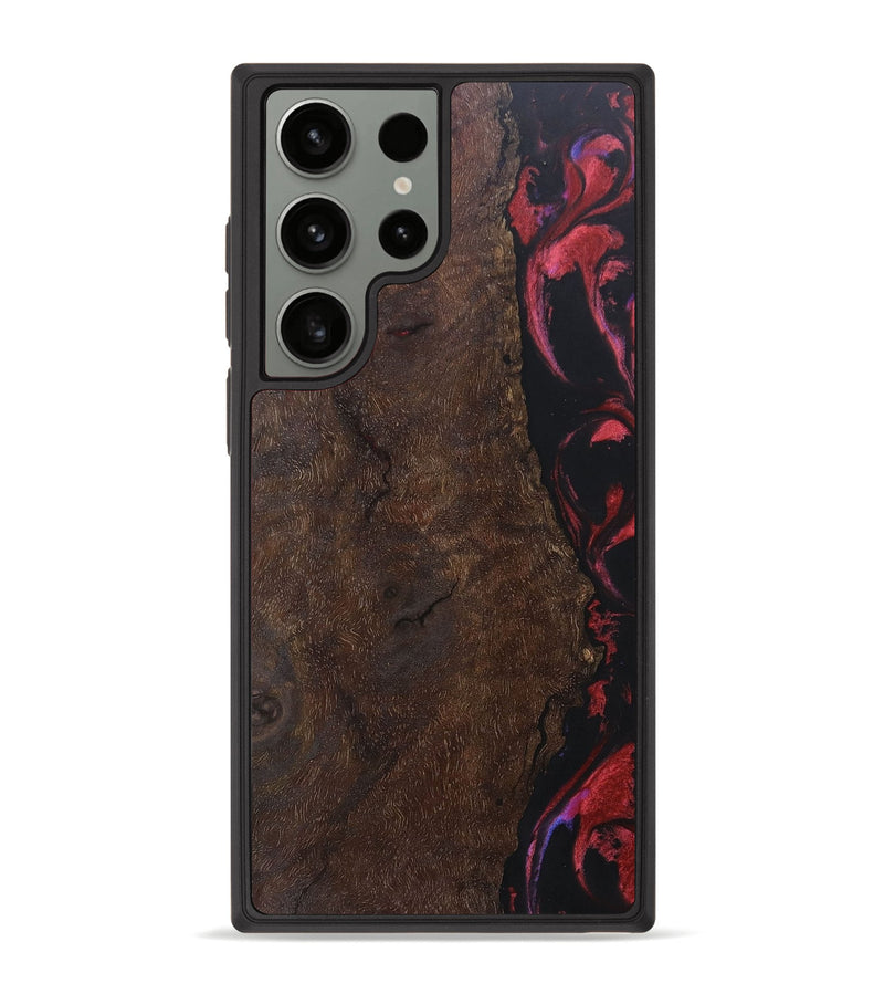 Galaxy S23 Ultra Wood+Resin Phone Case - Clint (Red, 697065)