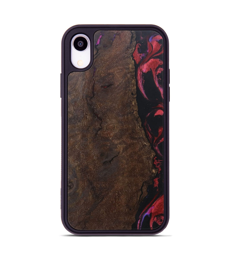iPhone Xr Wood+Resin Phone Case - Clint (Red, 697065)