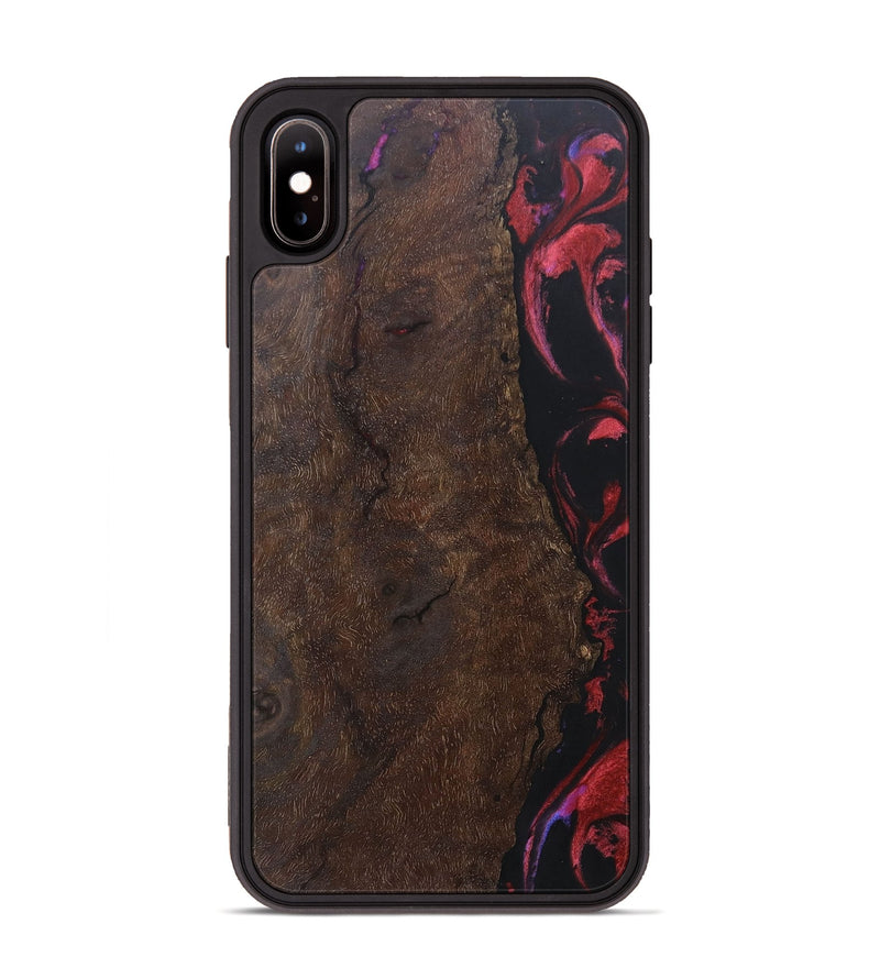 iPhone Xs Max Wood+Resin Phone Case - Clint (Red, 697065)