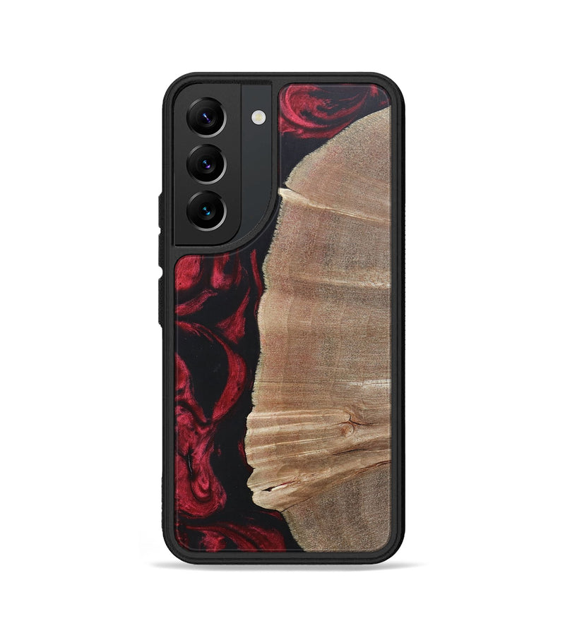 Galaxy S22 Wood+Resin Phone Case - Anthony (Red, 697068)