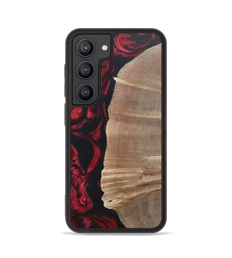 Galaxy S23 Wood+Resin Phone Case - Anthony (Red, 697068)