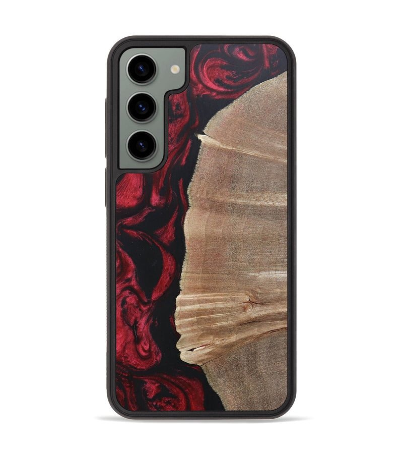 Galaxy S23 Plus Wood+Resin Phone Case - Anthony (Red, 697068)