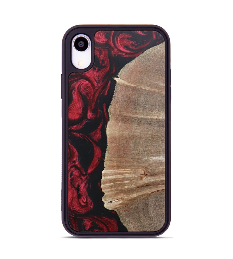 iPhone Xr Wood+Resin Phone Case - Anthony (Red, 697068)