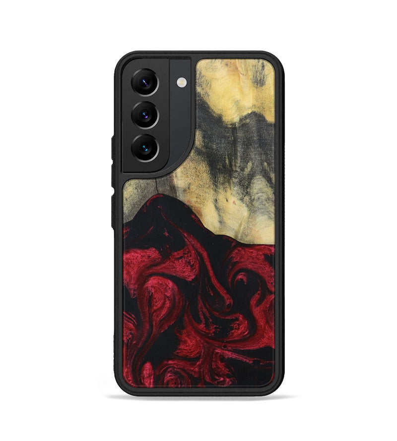 Galaxy S22 Wood+Resin Phone Case - Jasper (Red, 697072)