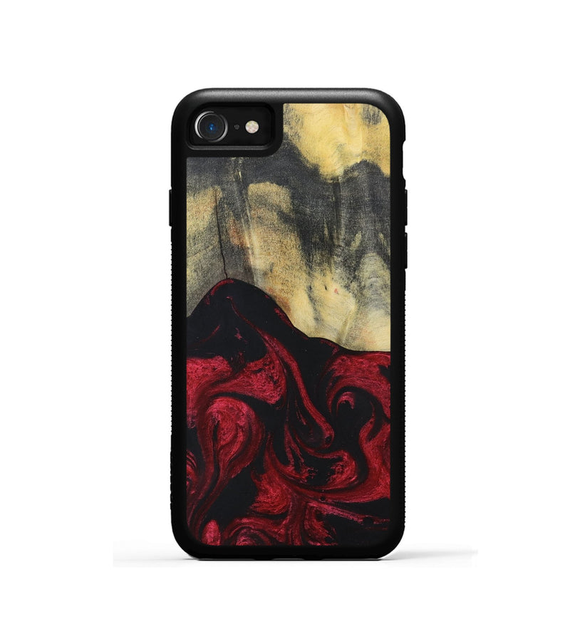 iPhone SE Wood+Resin Phone Case - Jasper (Red, 697072)