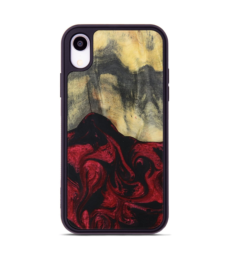 iPhone Xr Wood+Resin Phone Case - Jasper (Red, 697072)