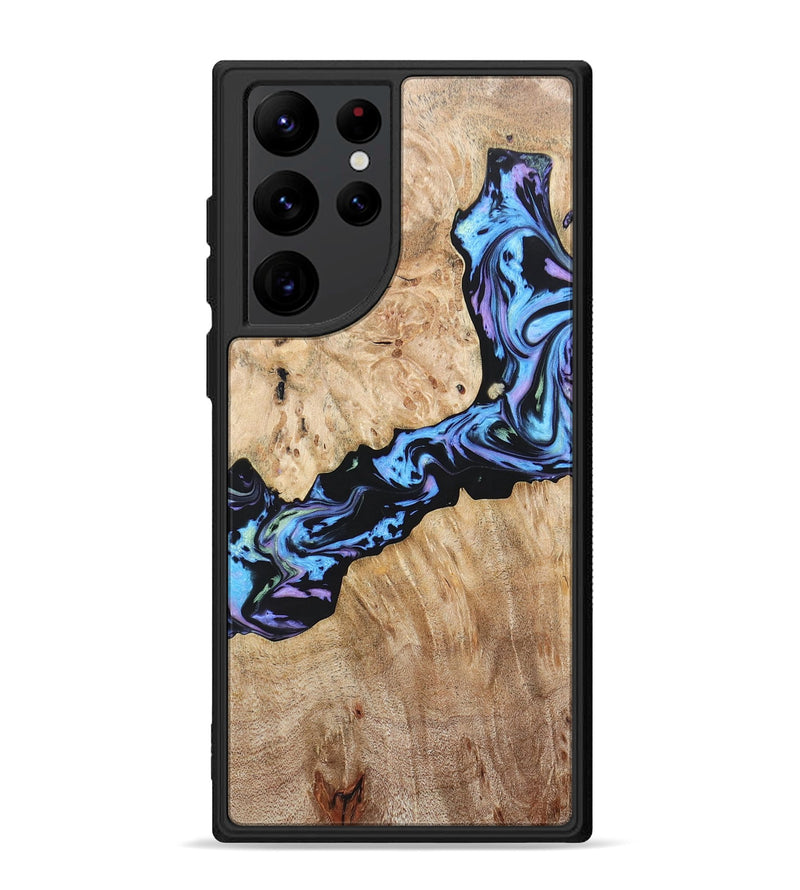 Galaxy S22 Ultra Wood+Resin Phone Case - Jewell (Purple, 697085)