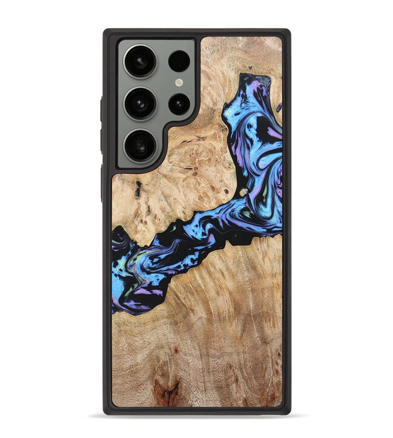 Galaxy S23 Ultra Wood+Resin Phone Case - Jewell (Purple, 697085)
