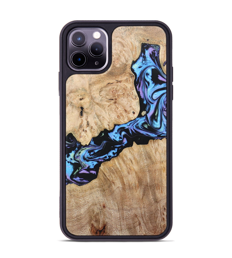 iPhone 11 Pro Max Wood+Resin Phone Case - Jewell (Purple, 697085)