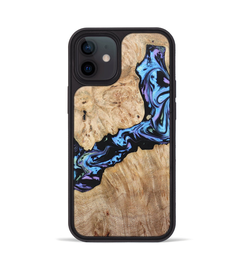 iPhone 12 Wood+Resin Phone Case - Jewell (Purple, 697085)