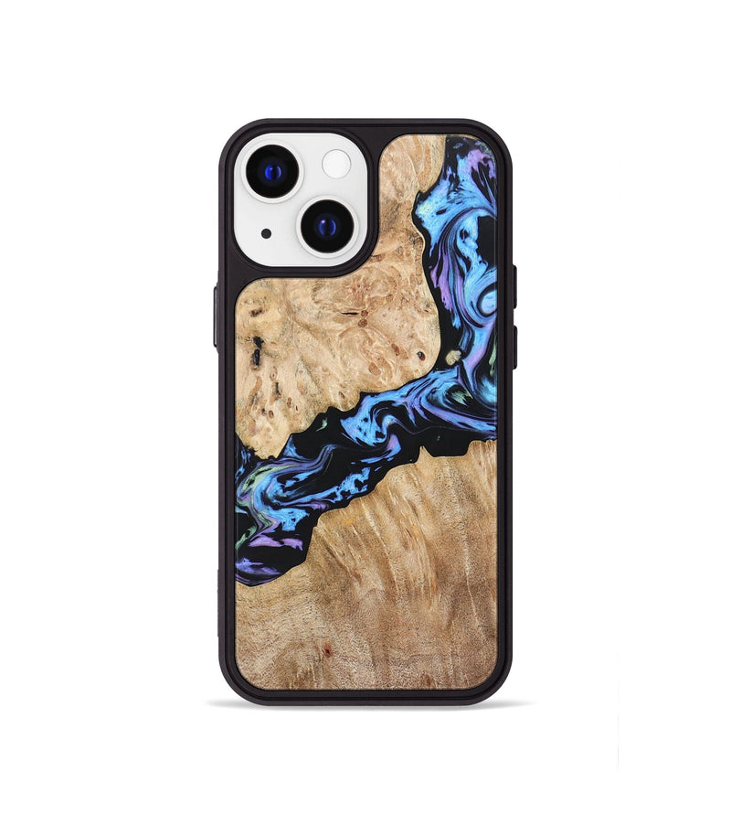 iPhone 13 mini Wood+Resin Phone Case - Jewell (Purple, 697085)
