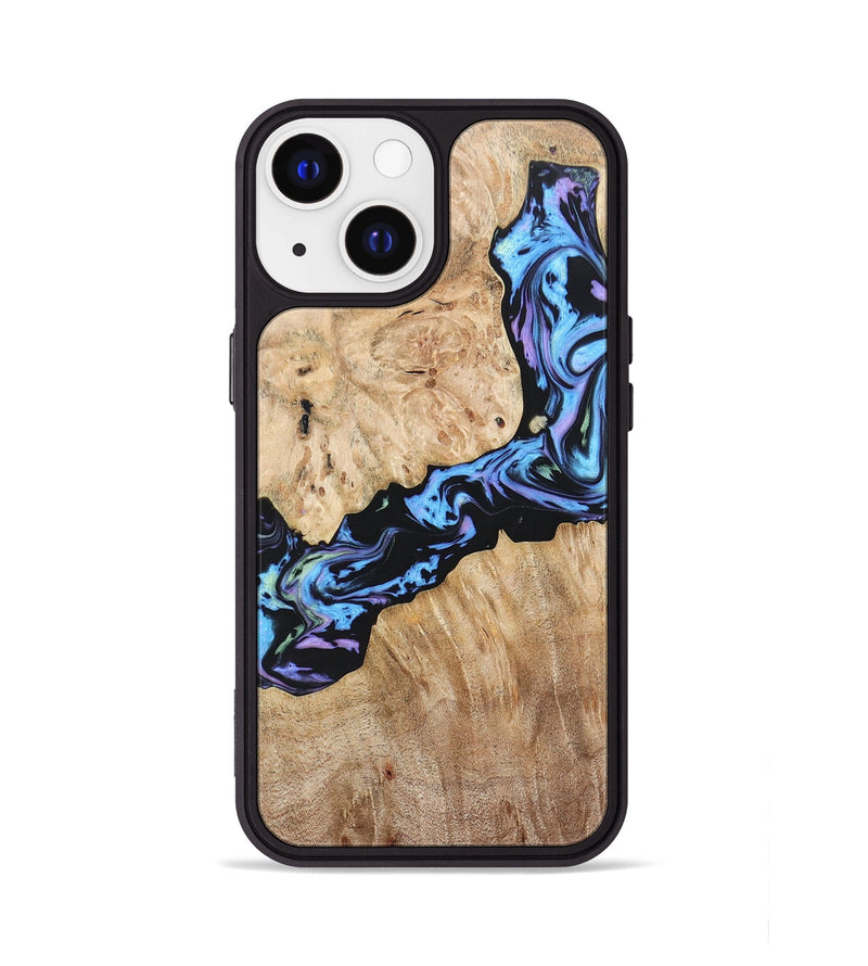 iPhone 13 Wood+Resin Phone Case - Jewell (Purple, 697085)