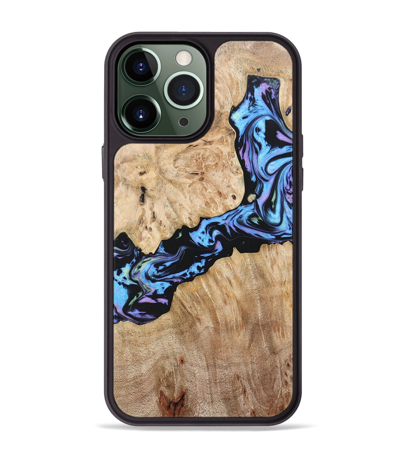 iPhone 13 Pro Max Wood+Resin Phone Case - Jewell (Purple, 697085)