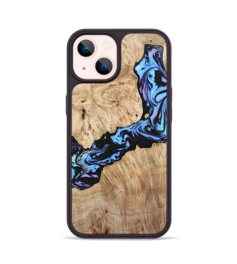 iPhone 14 Wood+Resin Phone Case - Jewell (Purple, 697085)
