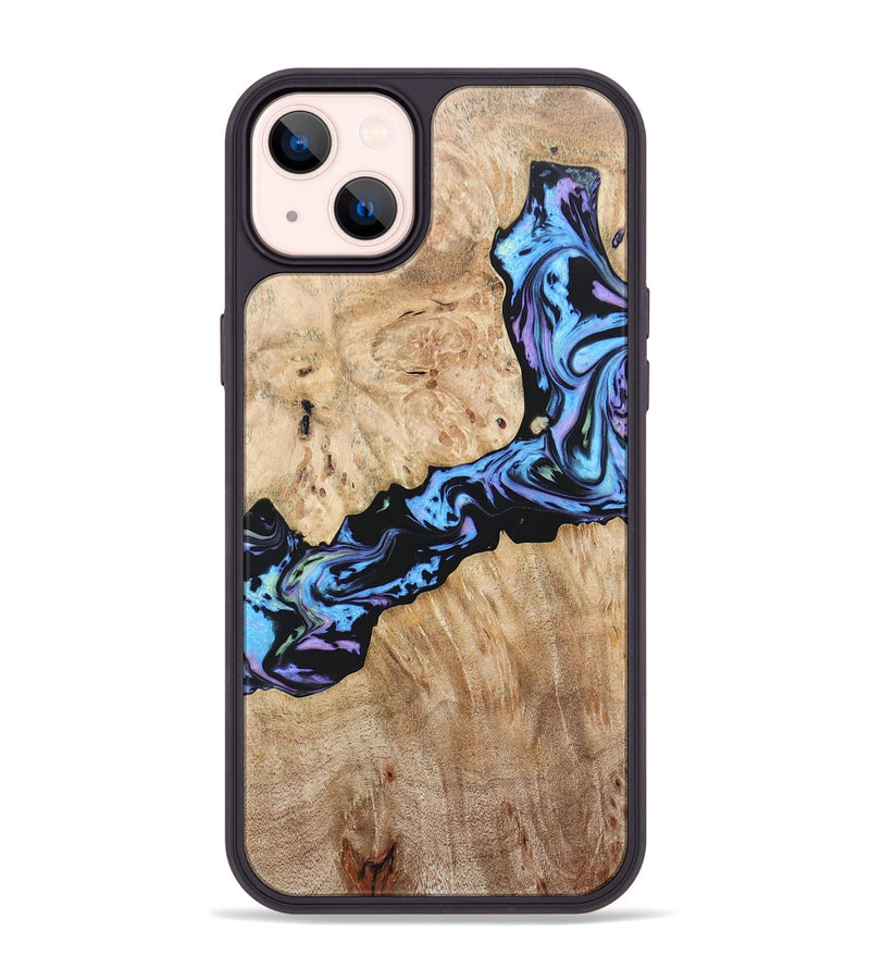 iPhone 14 Plus Wood+Resin Phone Case - Jewell (Purple, 697085)
