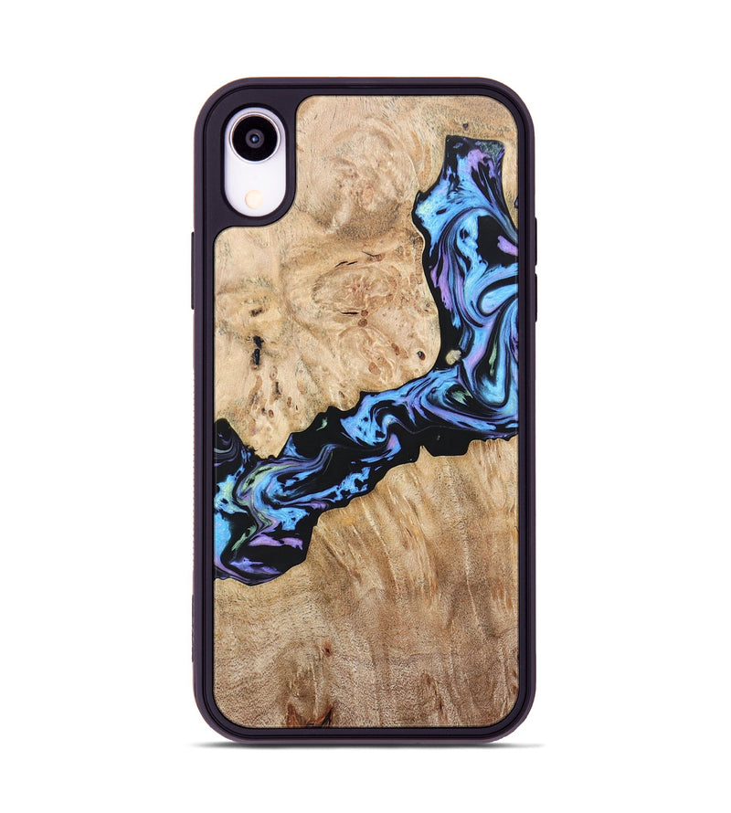 iPhone Xr Wood+Resin Phone Case - Jewell (Purple, 697085)