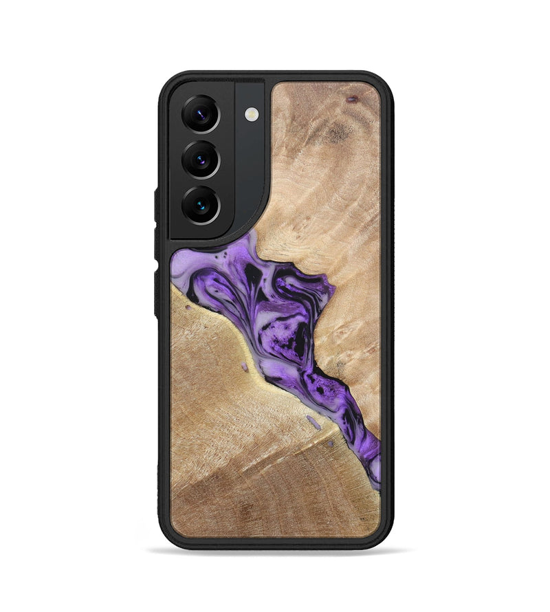 Galaxy S22 Wood+Resin Phone Case - Tyrone (Purple, 697088)