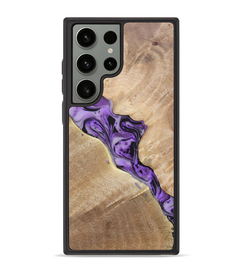 Galaxy S23 Ultra Wood+Resin Phone Case - Tyrone (Purple, 697088)