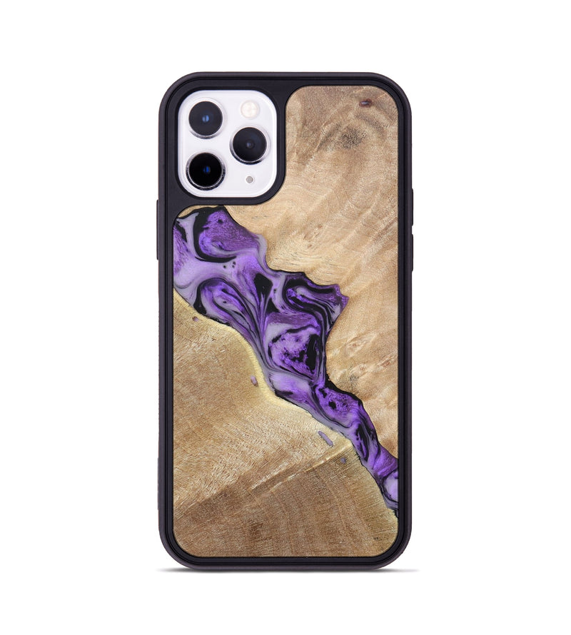 iPhone 11 Pro Wood+Resin Phone Case - Tyrone (Purple, 697088)