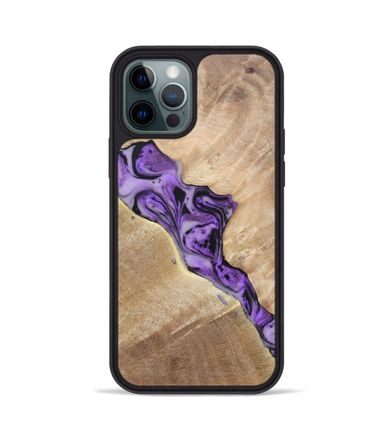 iPhone 12 Pro Wood+Resin Phone Case - Tyrone (Purple, 697088)