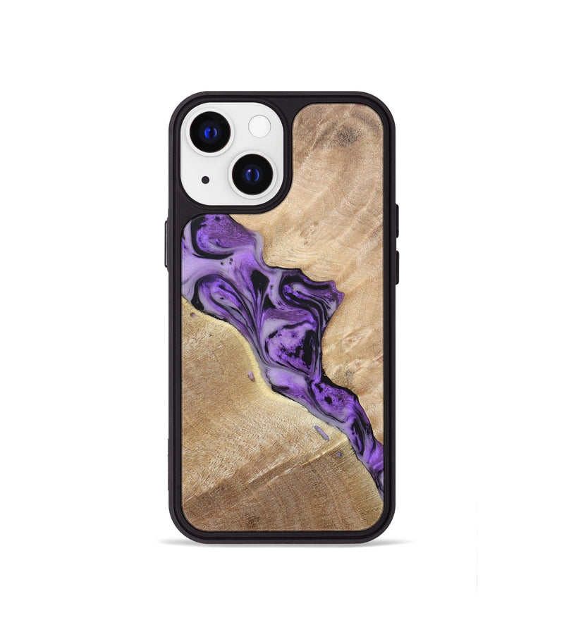 iPhone 13 mini Wood+Resin Phone Case - Tyrone (Purple, 697088)