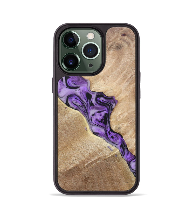 iPhone 13 Pro Wood+Resin Phone Case - Tyrone (Purple, 697088)