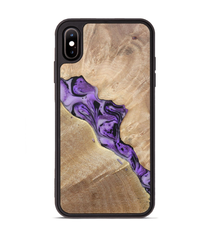 iPhone Xs Max Wood+Resin Phone Case - Tyrone (Purple, 697088)
