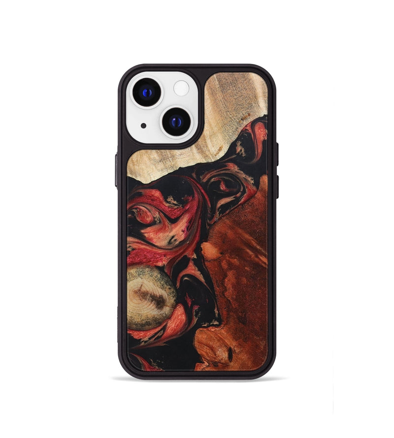 iPhone 13 mini Wood+Resin Phone Case - Mamie (Mosaic, 697097)