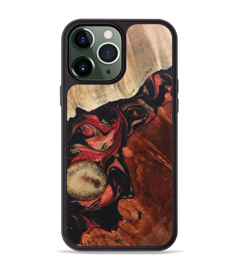 iPhone 13 Pro Max Wood+Resin Phone Case - Mamie (Mosaic, 697097)