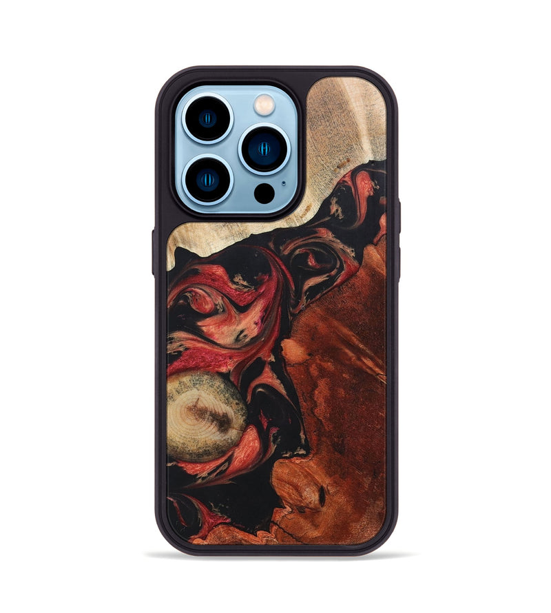 iPhone 14 Pro Wood+Resin Phone Case - Mamie (Mosaic, 697097)