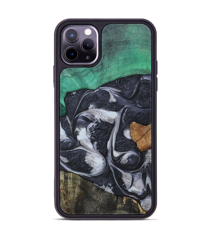 iPhone 11 Pro Max Wood+Resin Phone Case - Kaylee (Mosaic, 697099)