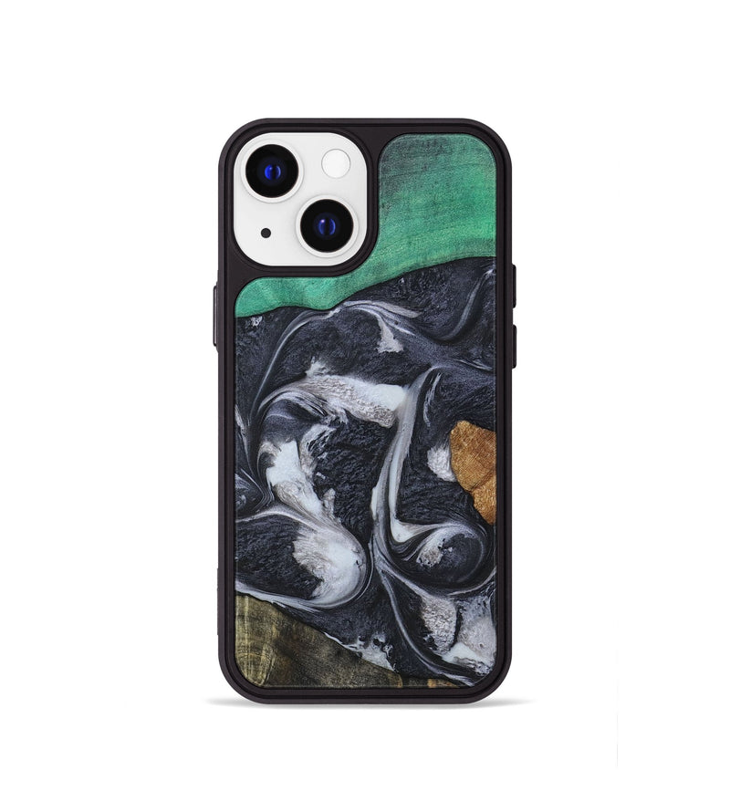 iPhone 13 mini Wood+Resin Phone Case - Kaylee (Mosaic, 697099)