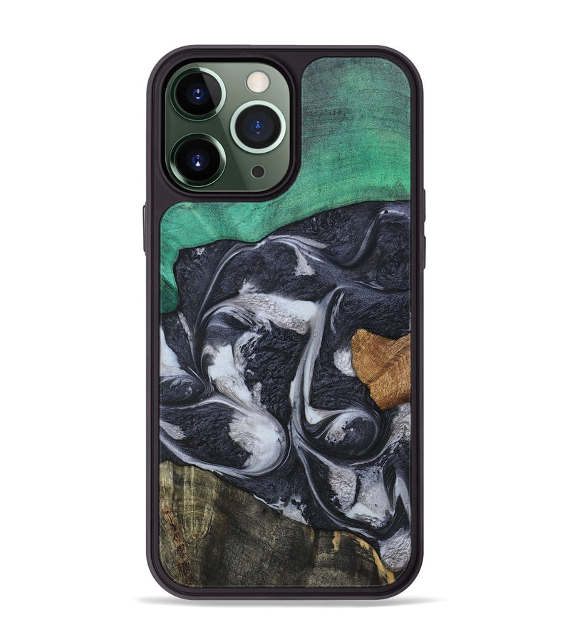 iPhone 13 Pro Max Wood+Resin Phone Case - Kaylee (Mosaic, 697099)