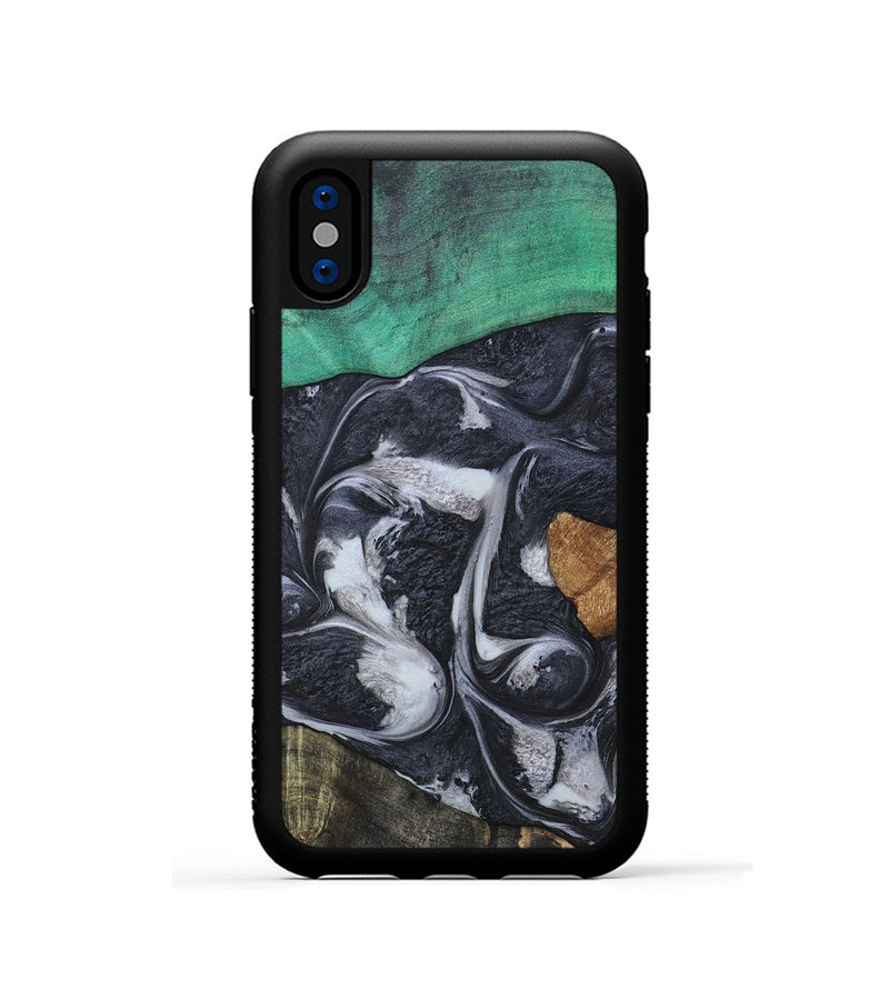 iPhone Xs Wood+Resin Phone Case - Kaylee (Mosaic, 697099)