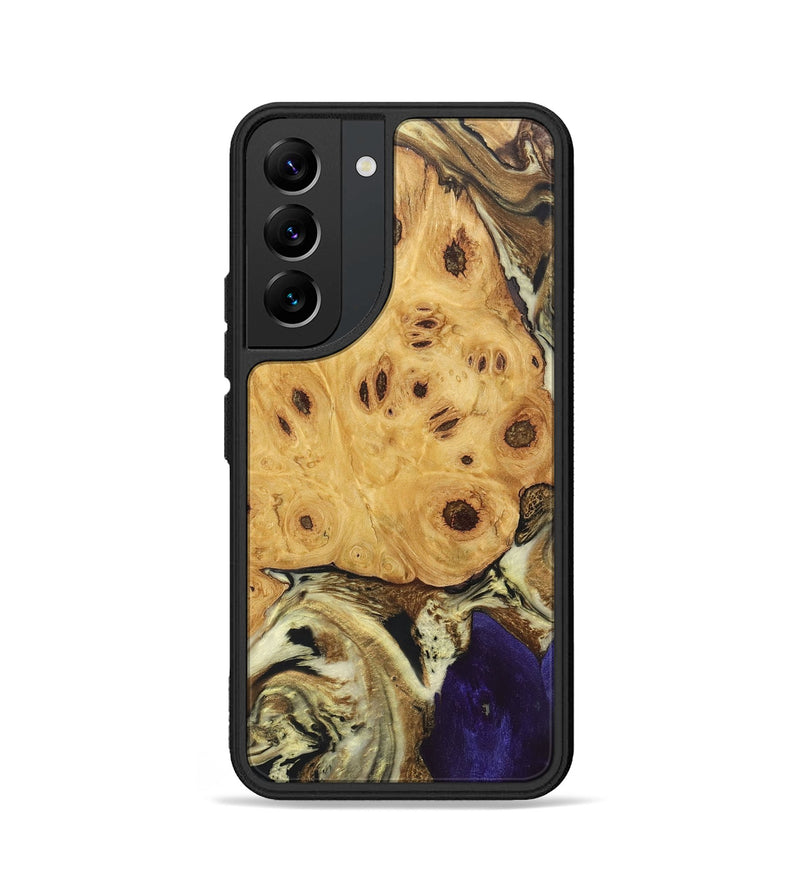 Galaxy S22 Wood+Resin Phone Case - Dennis (Black & White, 697100)