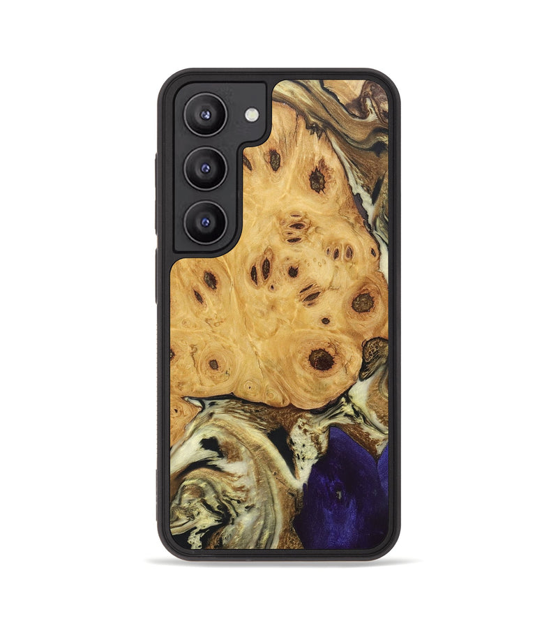 Galaxy S23 Wood+Resin Phone Case - Dennis (Black & White, 697100)