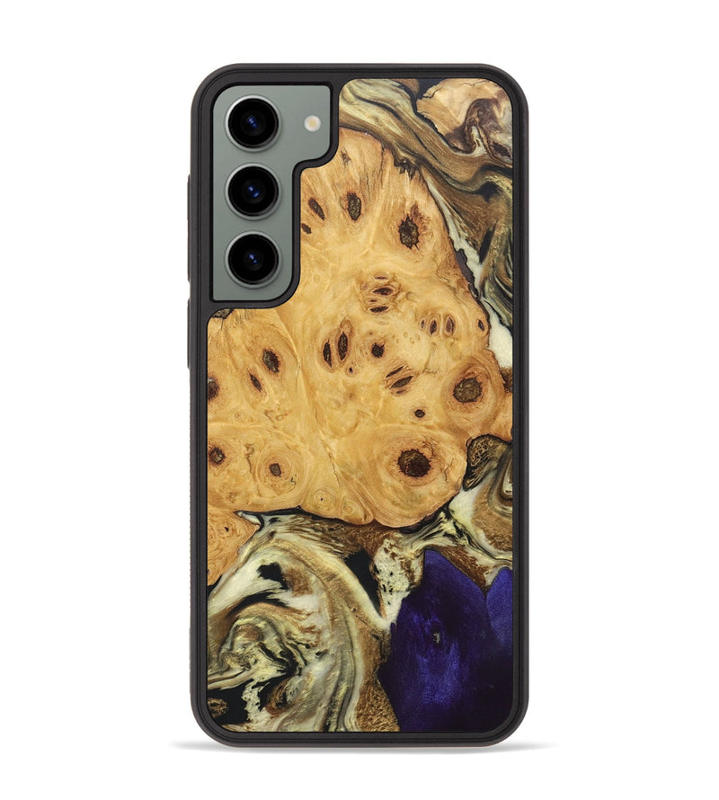 Galaxy S23 Plus Wood+Resin Phone Case - Dennis (Black & White, 697100)