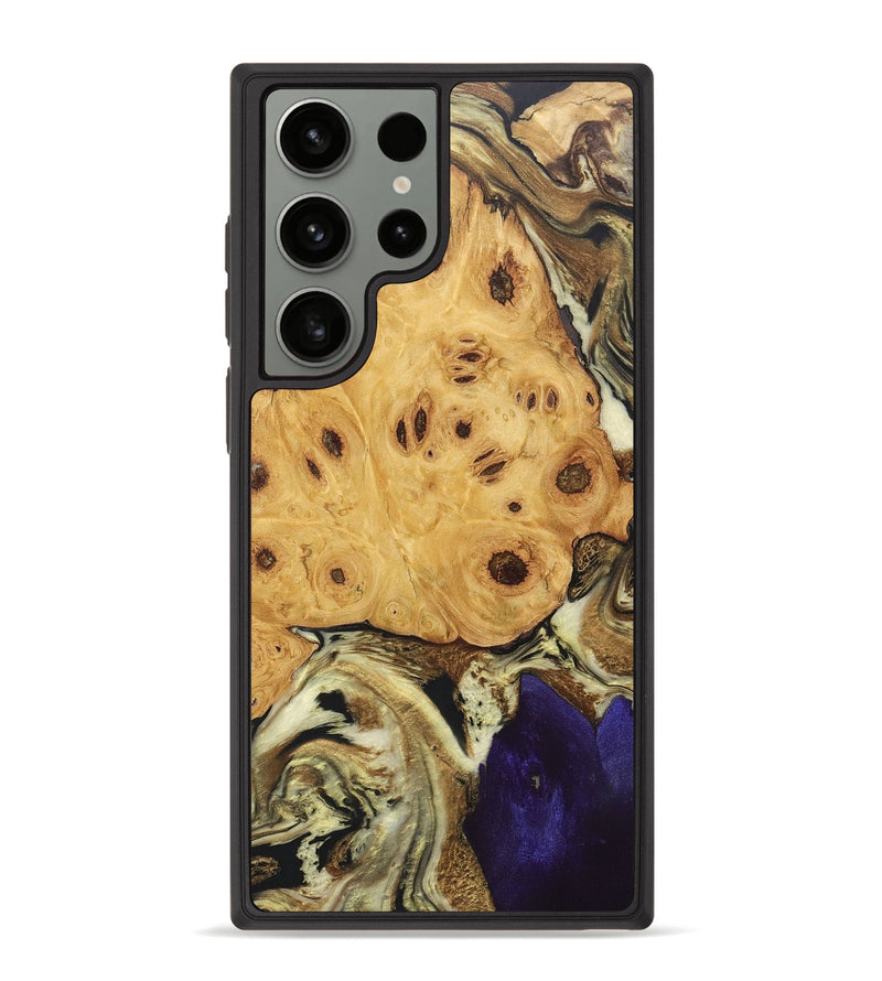 Galaxy S23 Ultra Wood+Resin Phone Case - Dennis (Black & White, 697100)