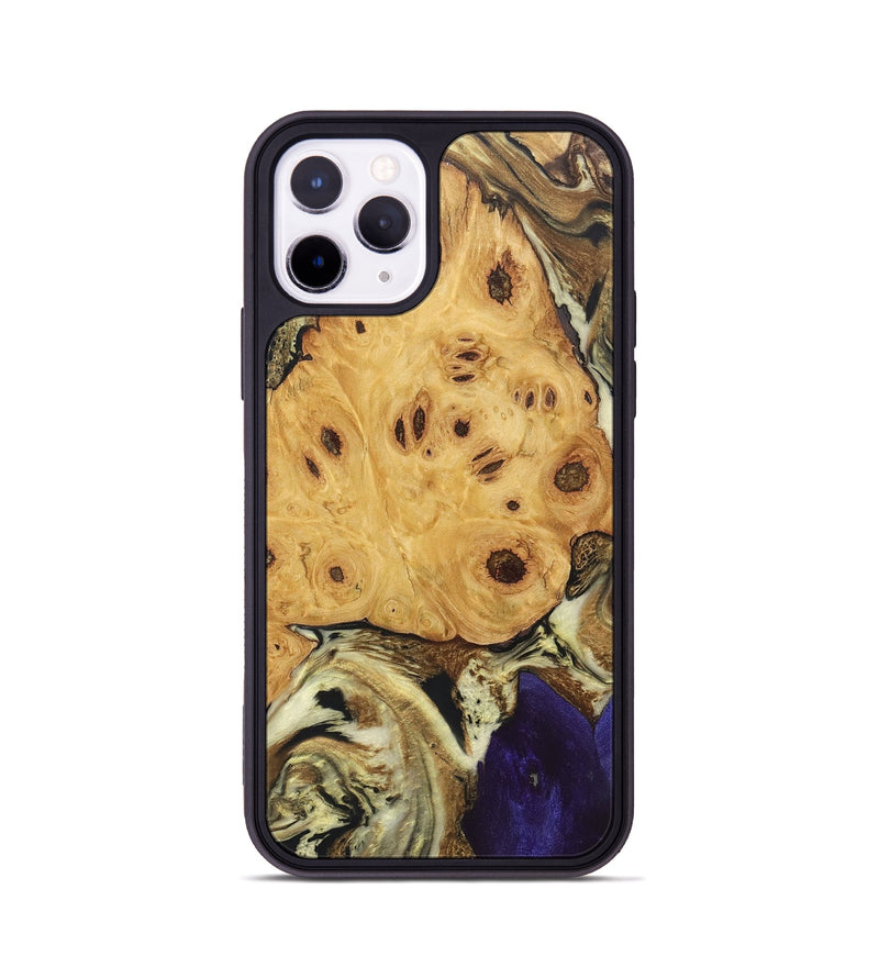 iPhone 11 Pro Wood+Resin Phone Case - Dennis (Black & White, 697100)