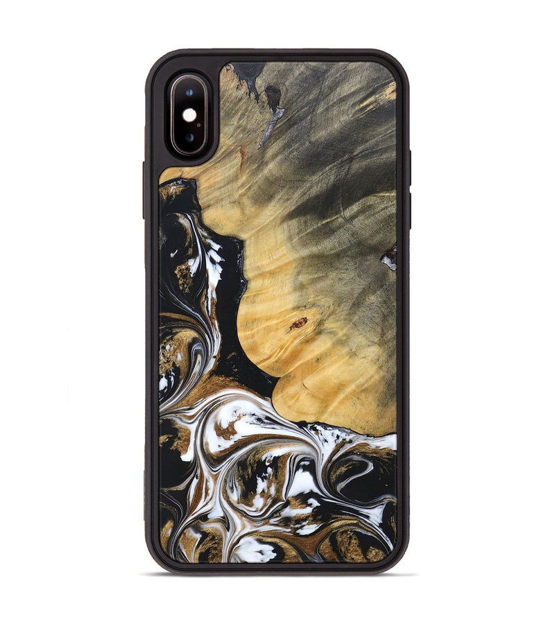 iPhone Xs Max Wood+Resin Phone Case - Terrance (Black & White, 697124)