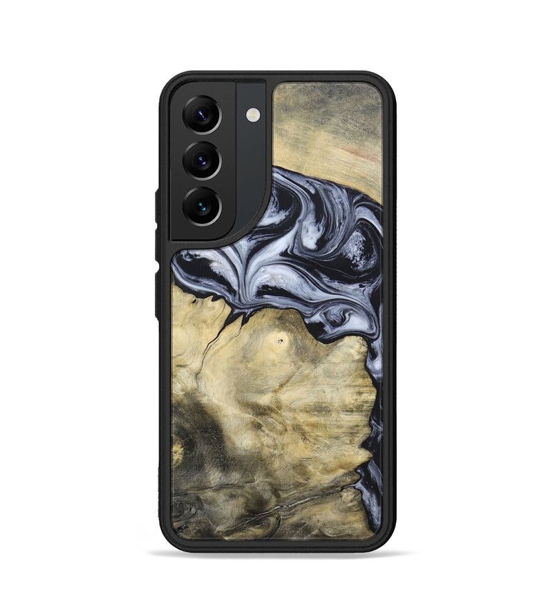 Galaxy S22 Wood+Resin Phone Case - Kassandra (Black & White, 697126)