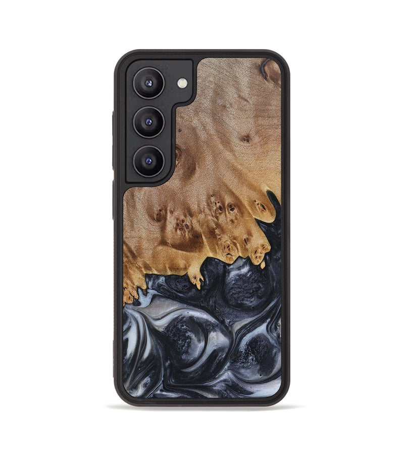 Galaxy S23 Wood+Resin Phone Case - Anderson (Black & White, 697128)