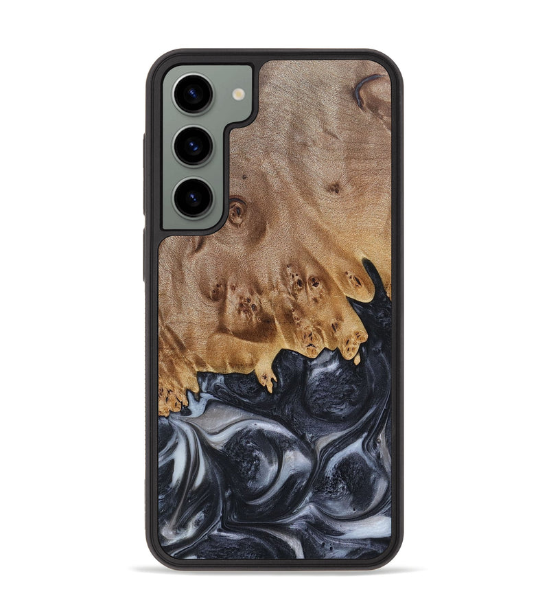Galaxy S23 Plus Wood+Resin Phone Case - Anderson (Black & White, 697128)