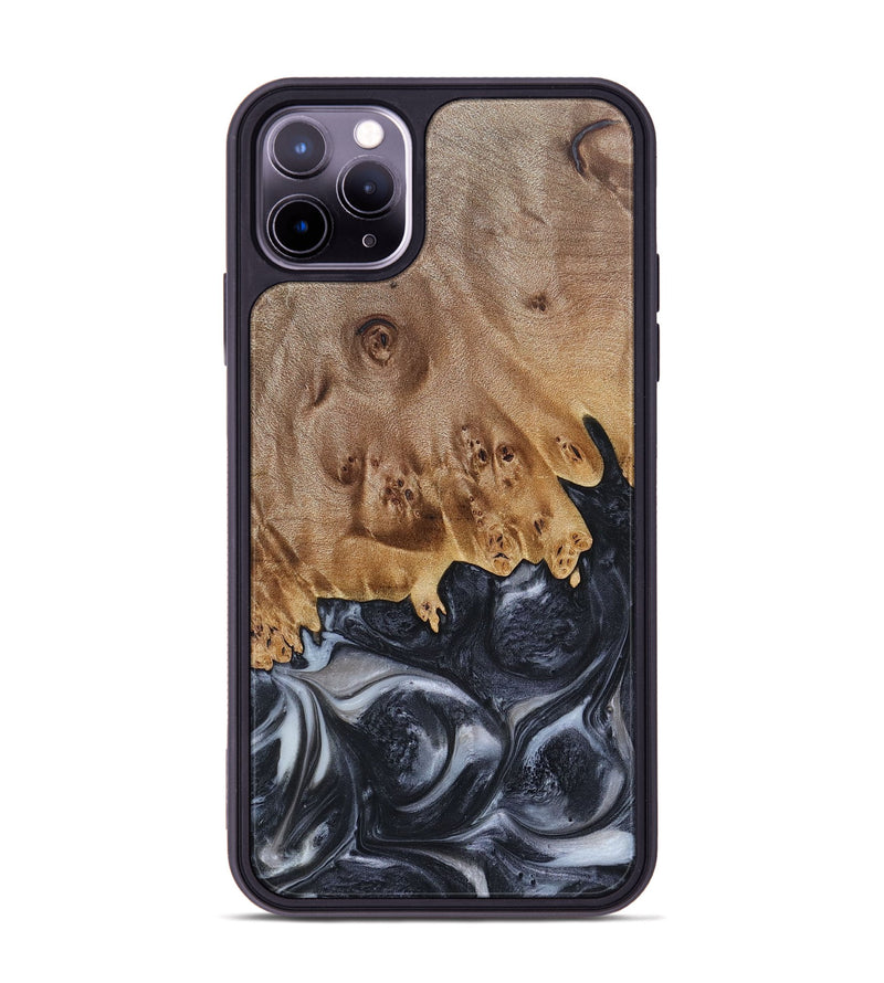 iPhone 11 Pro Max Wood+Resin Phone Case - Anderson (Black & White, 697128)