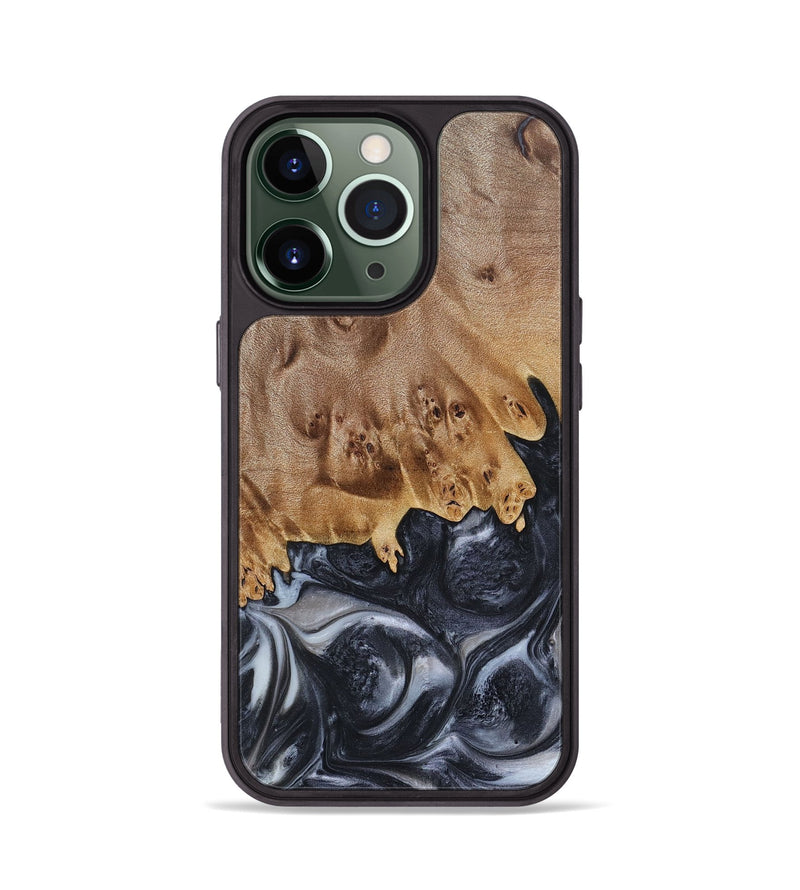iPhone 13 Pro Wood+Resin Phone Case - Anderson (Black & White, 697128)
