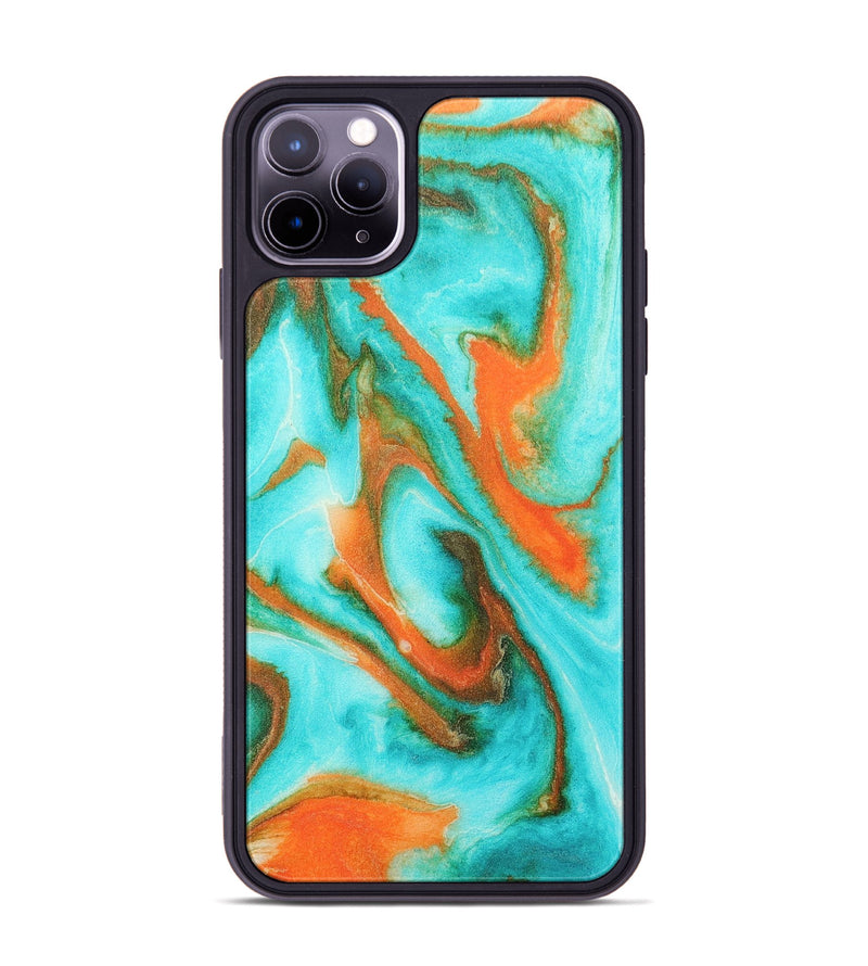 iPhone 11 Pro Max Wood+Resin Phone Case - Daxton (Watercolor, 697165)