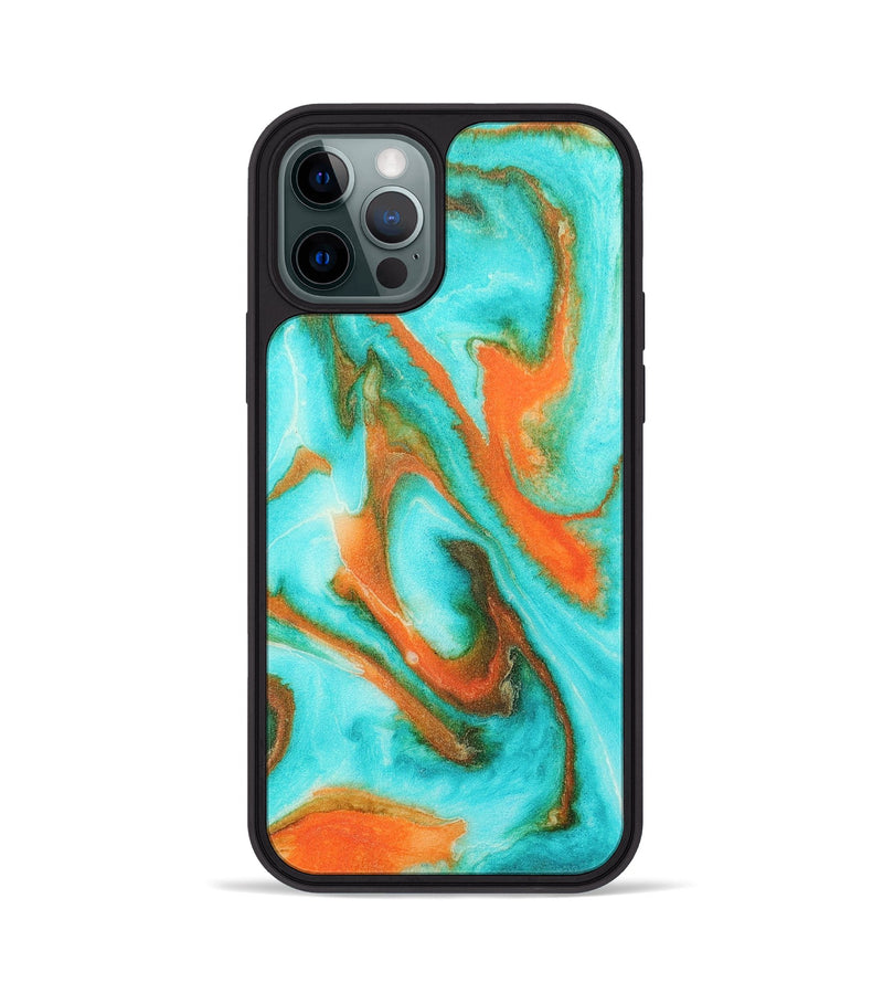 iPhone 12 Pro Wood+Resin Phone Case - Daxton (Watercolor, 697165)